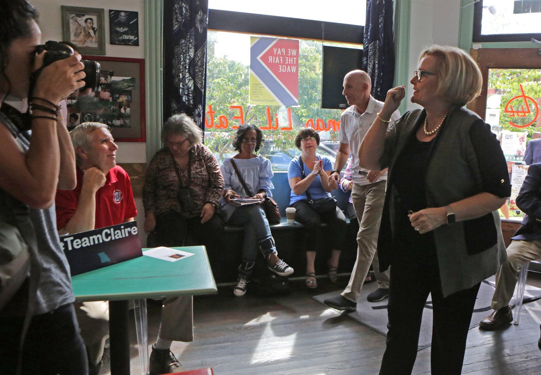 U.S. Sen. Claire McCaskill (Mo-D) during campaign appearance in St. Louis
